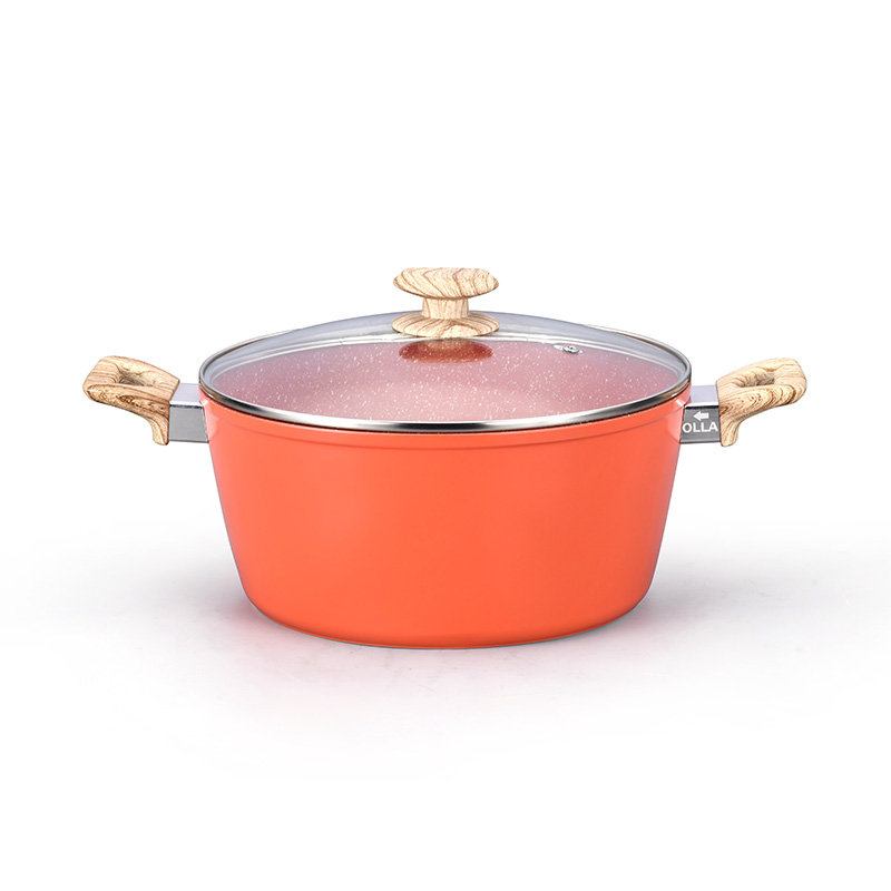 مجموعة أدوات طبخ طلاء رخام Telamon Tangerine