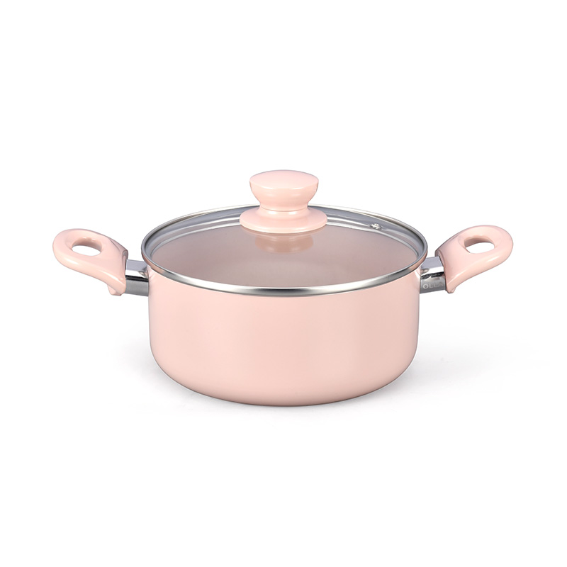 مجموعة أدوات طبخ طلاء السيراميك الوردي Telamon